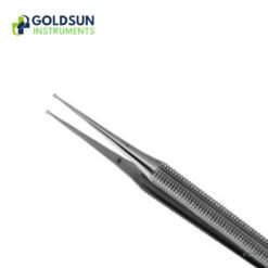 Goldsun Instruments Micro DeBakey Tissue Forceps 1mm Lightweight Round Handle for delicate microsurgery and vascular procedures"