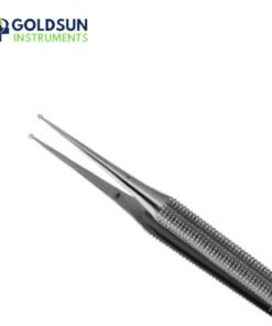 Goldsun Instruments Micro DeBakey Tissue Forceps 1mm Lightweight Round Handle for delicate microsurgery and vascular procedures"