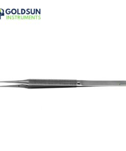 Goldsun Instruments Micro DeBakey Tissue Forceps 1mm Lightweight Round Handle for delicate microsurgery and vascular procedures"
