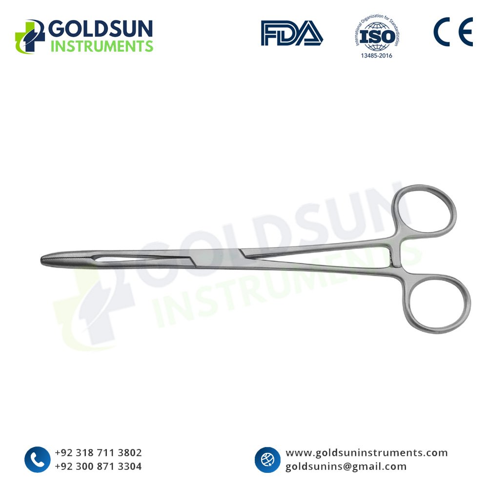 Gross-Maier Dressing Forceps 25cm Straight Serrated – Stainless Steel by Goldsun Instruments