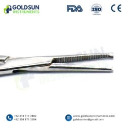 Kocher Mosquito Forceps 12.5cm Curved and Straight – Stainless Steel by Goldsun Instruments