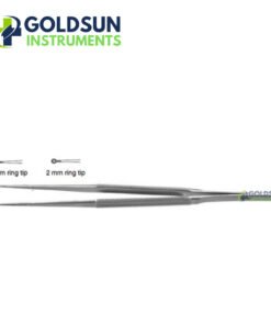 Micro Ring Tip Cross Serrated Lightweight Forceps 18cm – Surgical Stainless Steel Precision Forceps by Goldsun Instruments