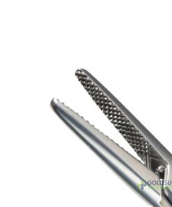 GoldSun Instruments Halsey Needle Holder 13cm (5”) with smooth jaws and T.C. inserts – Straight surgical instrument