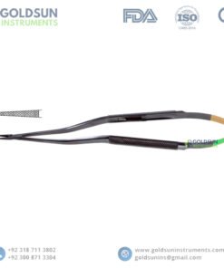 "TC Round Handle Bayonet Needle Holder 20cm by GoldSun Instruments – precision surgical instrument with tungsten carbide inserts"