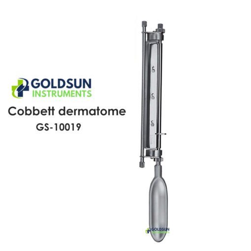Goldsun Cobbett Skin Graft Knife: Durable, adjustable surgical tool for precise skin grafting in reconstructive surgery.
